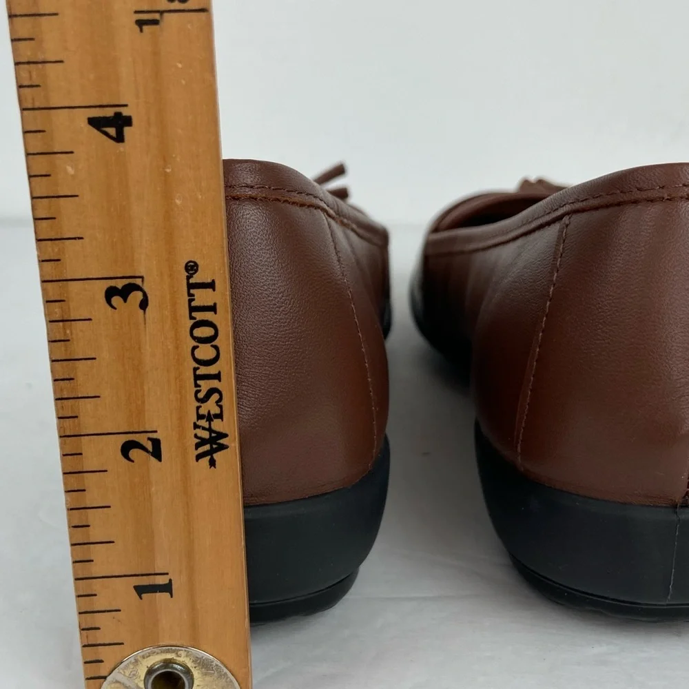Hotter Alice Women's Tassel Loafers Size 8 Color Brown Leather Preppy‎ Career